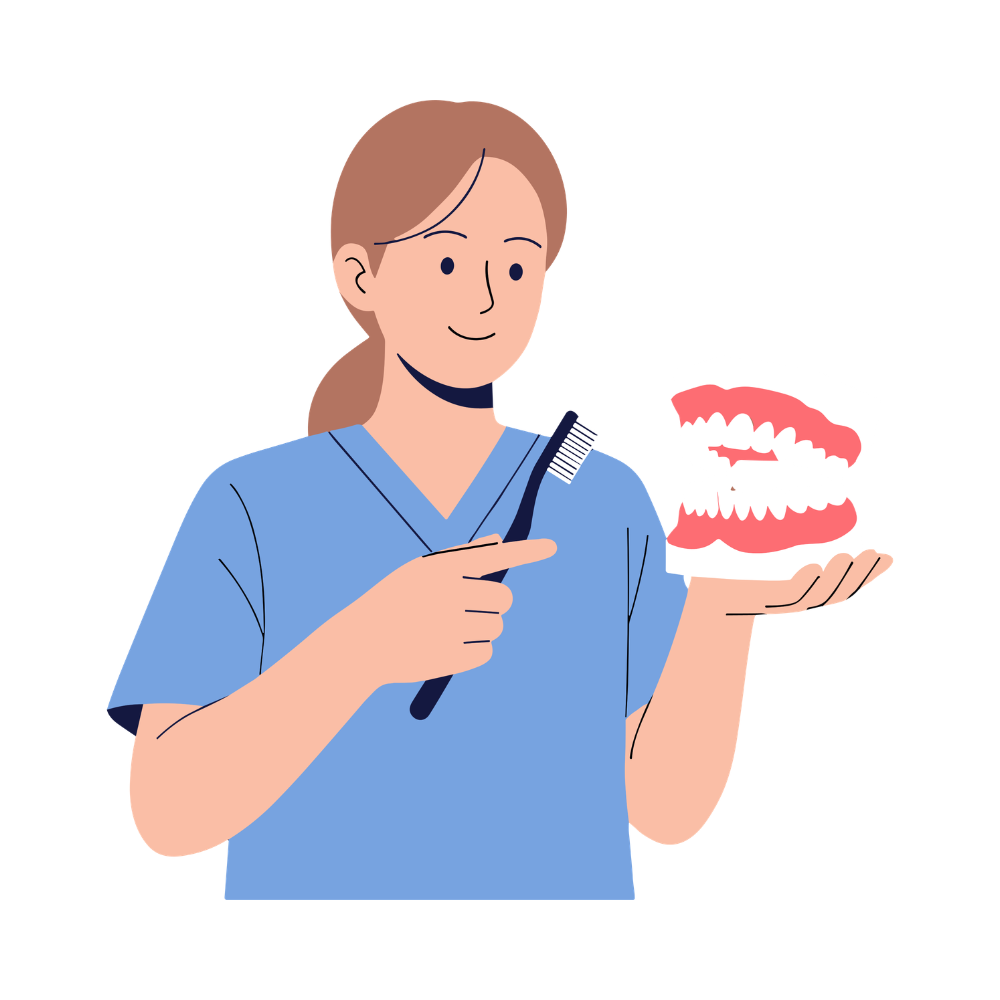 mondhygiënst over schoonmaken tanden